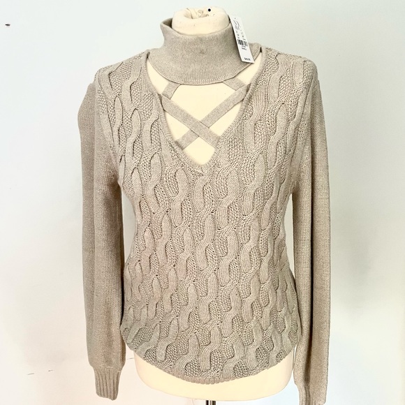 NWT NY & Company beige sweater - Picture 1 of 9